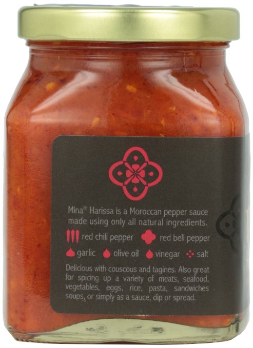 Mina Harissa Spicy Traditional Moroccan Red Pepper Sauce, 10 oz